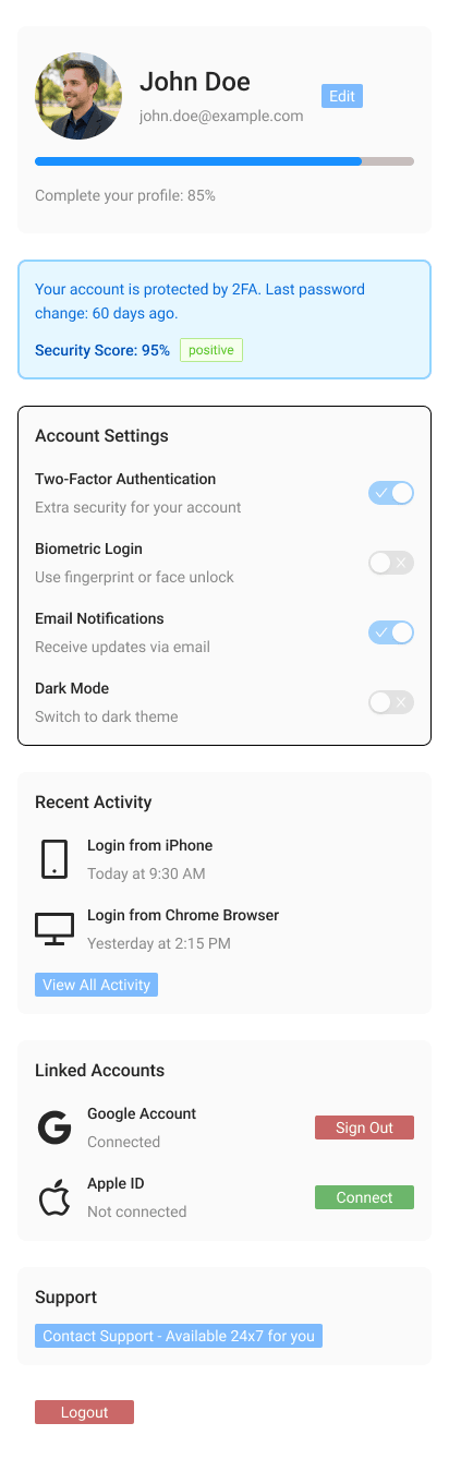 User Profile Page